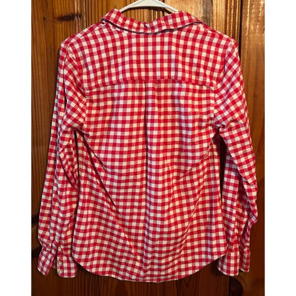 Vineyard Vines women’s red/white checkered blouse long sleeve size 0 - Picture 3 of 3